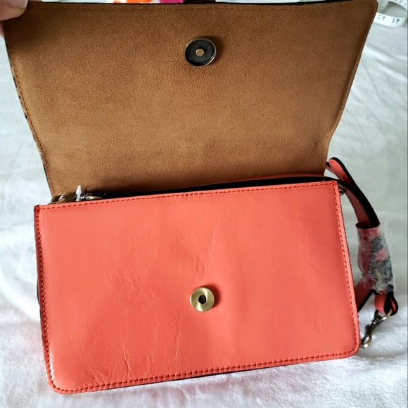 PATRICIA NASH Maribel Coral Leather Crossbody Handbag--NWT - Picture 9 of 14